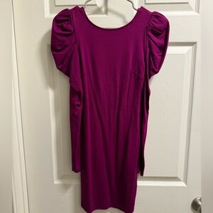 Forever 21 Magenta Puff-Sleeve Mini Dress – Size S